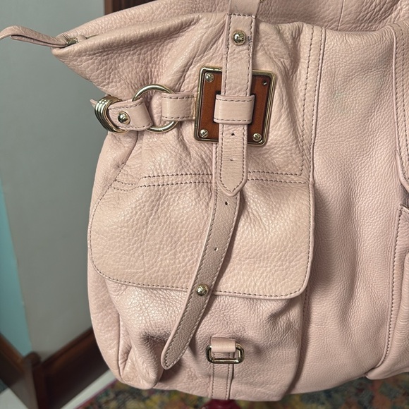 Elliot Lucca shoulder bag large bag
Pebbled leather dusty pink EUC gold tone - Picture 4 of 17